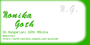 monika goth business card